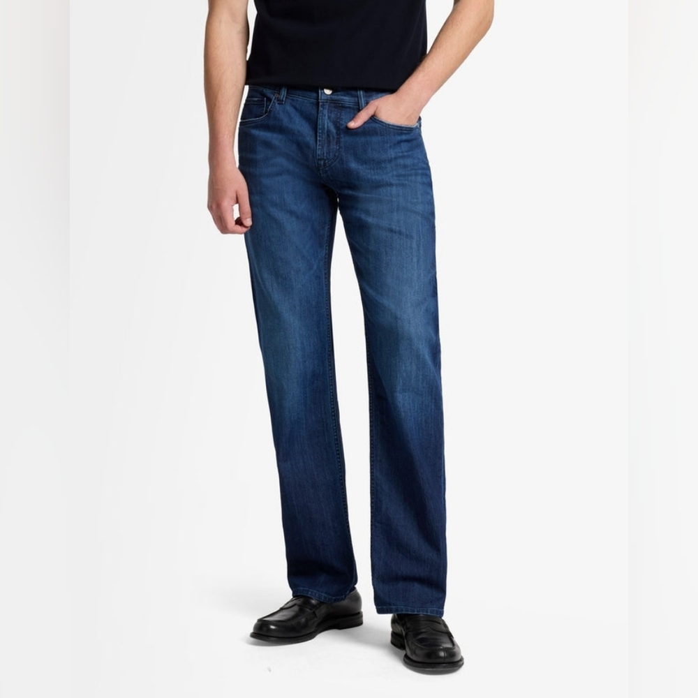 7 For All Mankind Austyn Men's Relaxed Straight Leg Dark Blue Jeans Size 34
